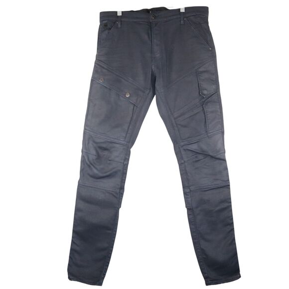 G-Star RAW Denim Airblaze 3D Skinny Men's Jeans Blue Wax Biker Moto Size 34Wx33L